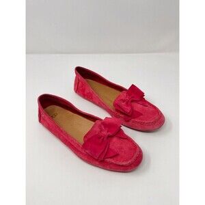 UGG Australia Lilliana Women Flat Pink Suede Bow Loafer Slip On Moc Casual US 10